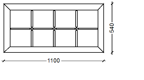 ПластКом КОМФОРТ: Окно, Ivaper 70 мм, Без фурнитуры, 540х1100, Белый, Белый