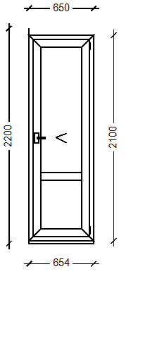 IVAPER GRAU 62: Окно, Ivaper 62 мм (В), Siegenia Titan, 2100х650, Белый, Белый
