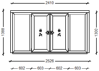 IVAPER GRAU 62: Окно, Ivaper 62 мм (В), Vorne, 1620х3080, Белый, Белый